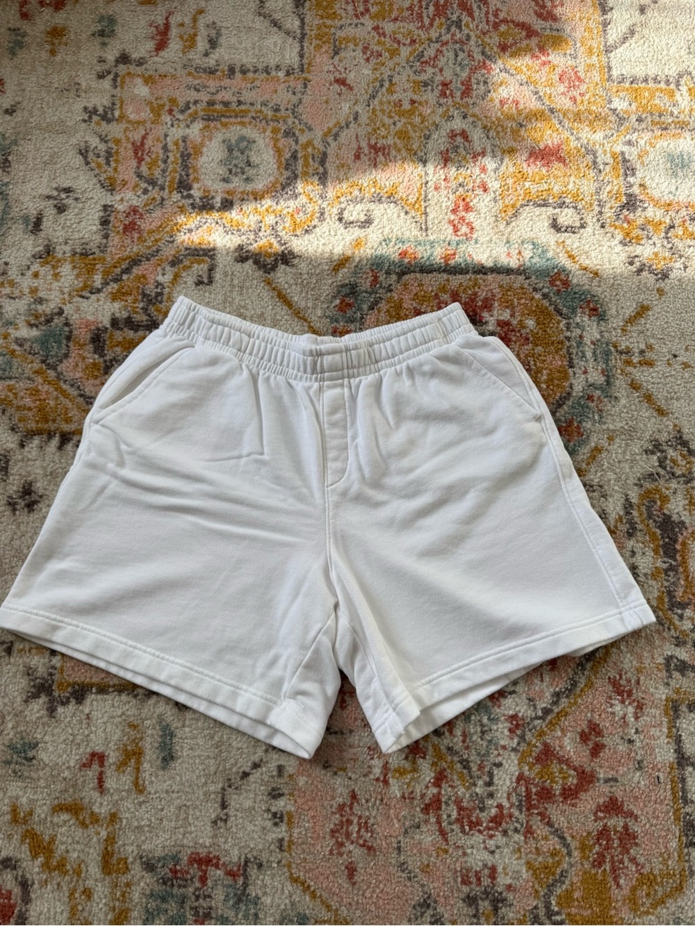 aerie White Women's Relaxed Fleece Shorts